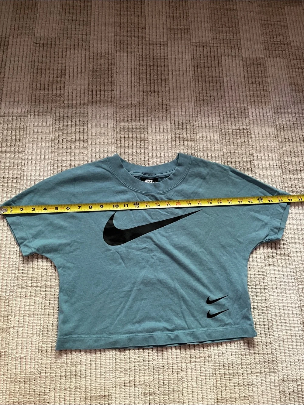 Nike Slate Blue Cropped Logo Tee